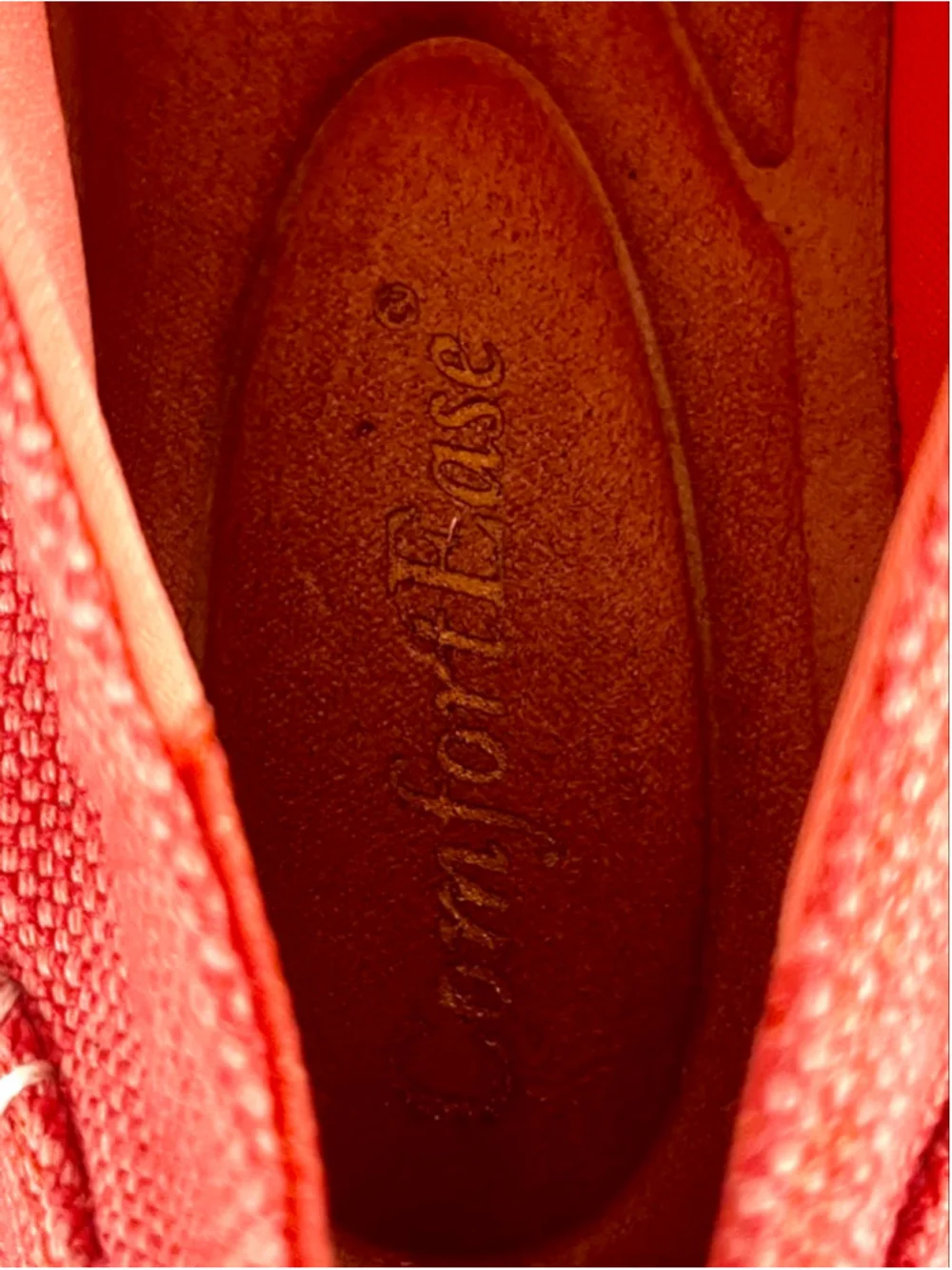 Comfort Ease Maggie Orange Canvas Slip-on Shoes Women Size 11M